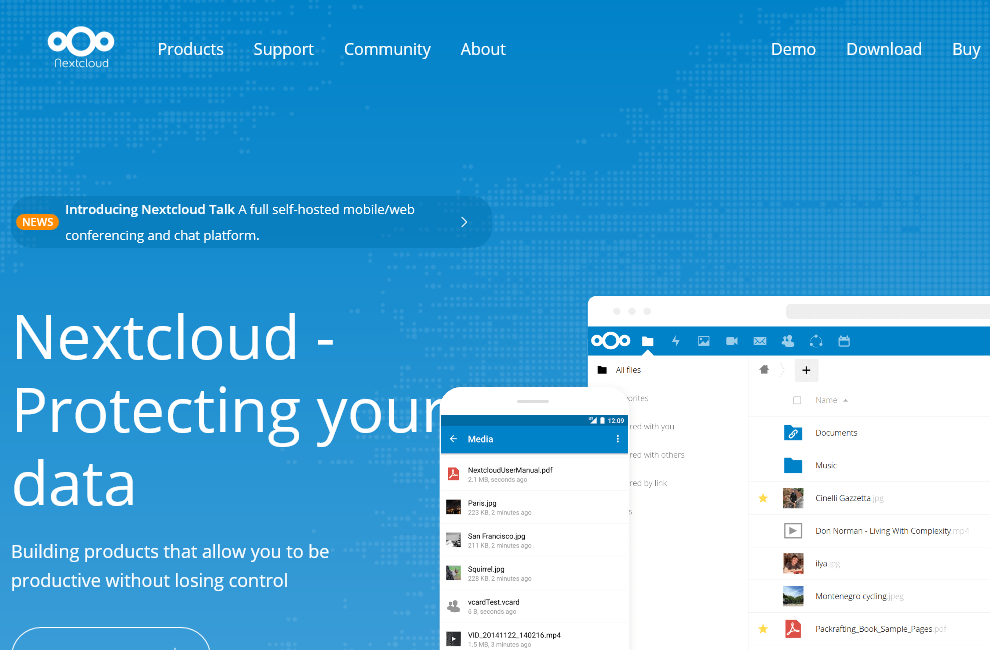 Nextcloud Home Page