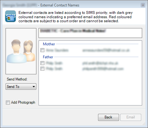 External Contacts List